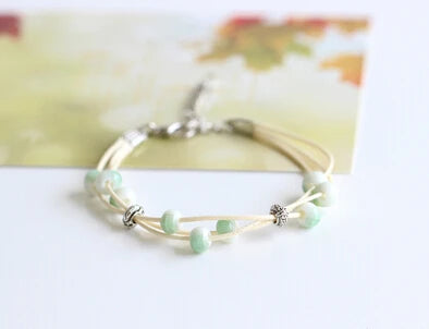 Fashion Delicate Hand-Woven Ceramic Beads Bracelet Originality Chinese Style Bracelet Adorn Article Dropshipping #1443