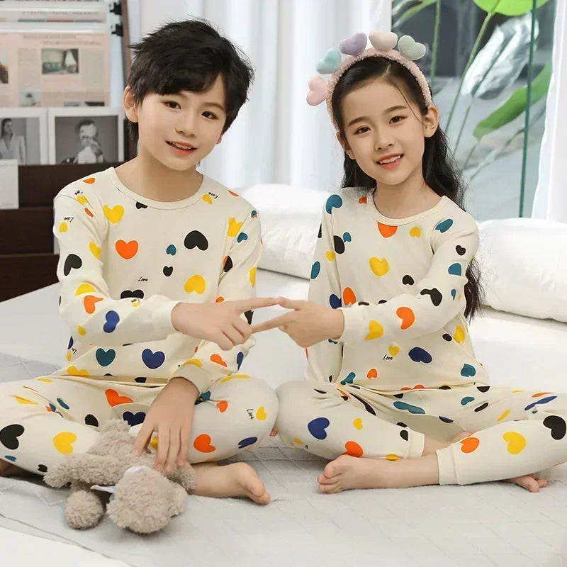 Children's Pajamas Set Cartoon Panda Kids Sleepwear Baby Boys Clothes Sleep Suit Cotton Pyjamas Infant Nightwear For Girls