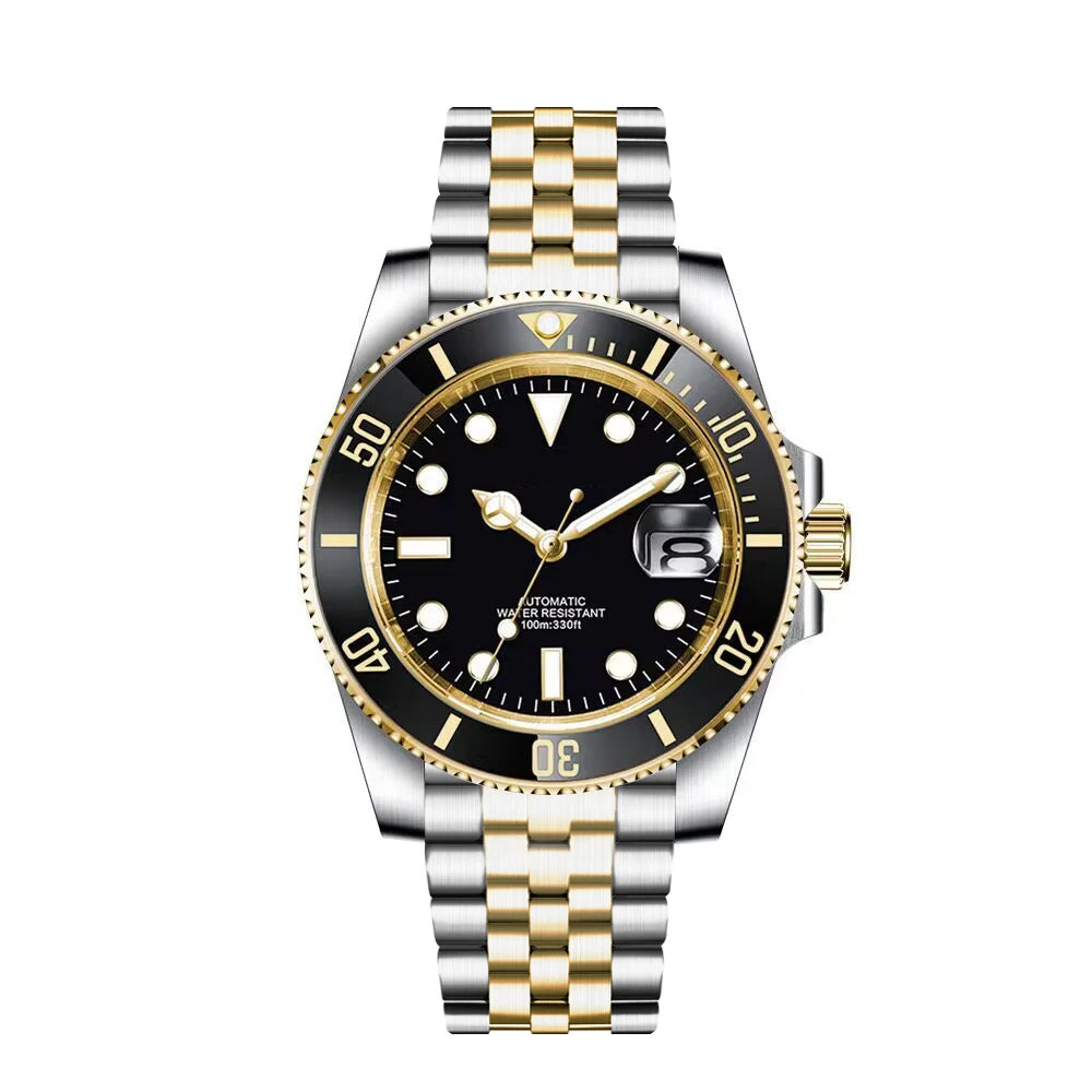 40mm Corgeut Watch Man100M Waterproof Sapphire Glass Two Tone Gold nh35 Mechanical Automatic Wristwatches for Men Reloj 40MM
