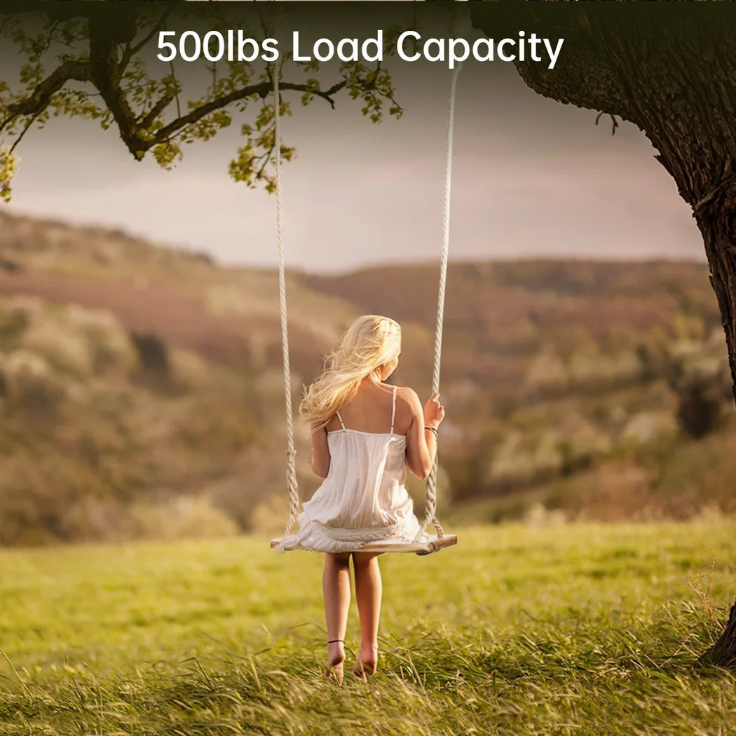 Waterproof Wooden Tree Swing 500lbs Load Capacity Wooden Swing For Adults Kids Adjustable Height Hanging Swing Seat For Garden