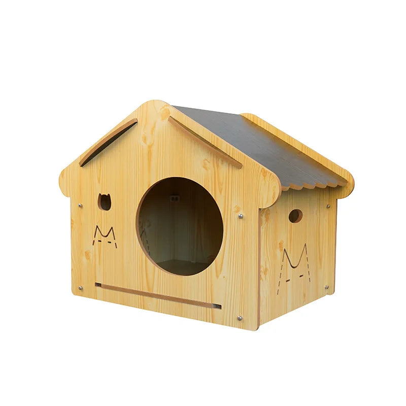 Pet Villa Wooden House Bedroom Home Wooden Splicing Assembly Cat and Dog Universal Villa House Indoor Pet Items