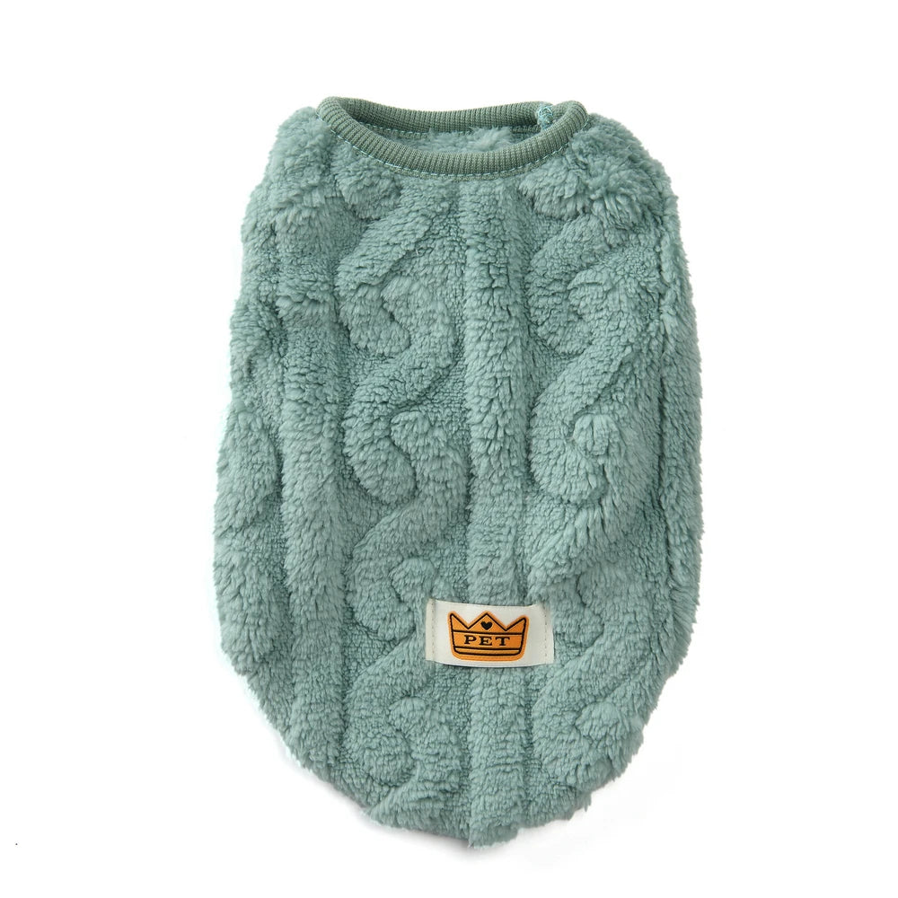 Fleece Warm Dog Cloth Sleeveless Soft Cozy Plush Vest Puppy Winter Overall for Small Medium Pet Sweatshirt  for Dog and Cat