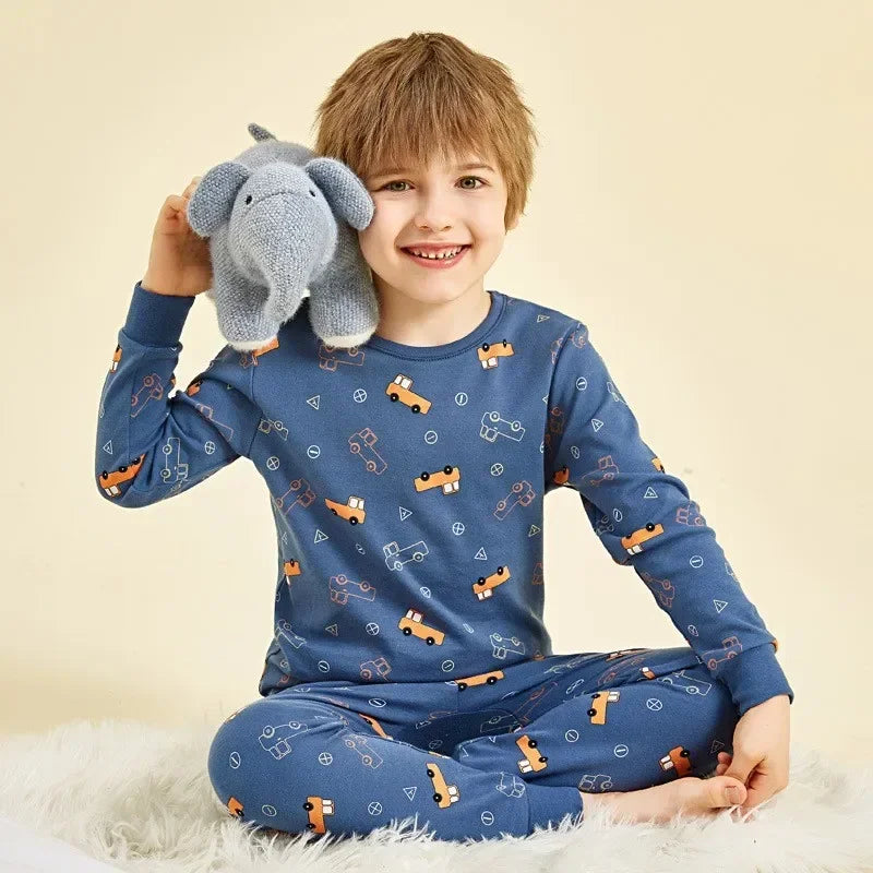 Children's Pajamas Set Cartoon Panda Kids Sleepwear Baby Boys Clothes Sleep Suit Cotton Pyjamas Infant Nightwear For Girls