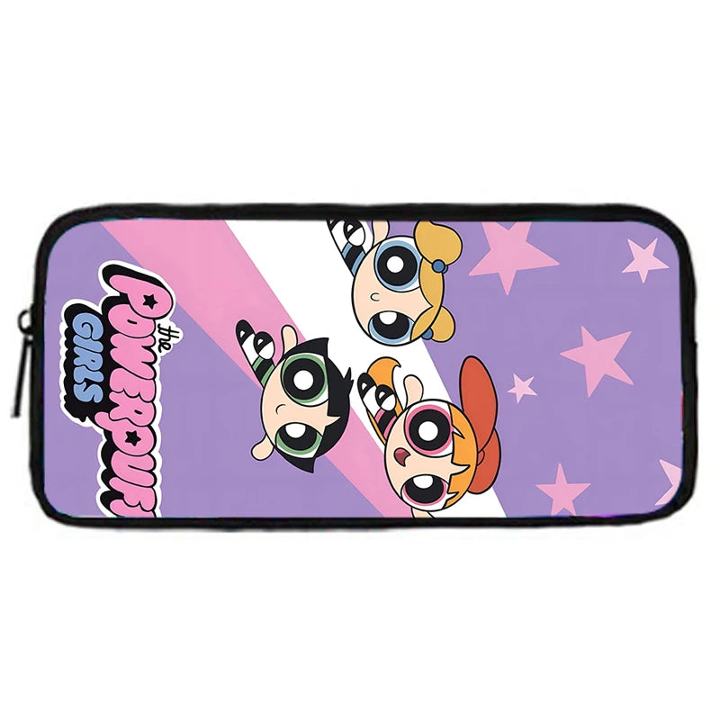 Child Cute Anime Powerpuffs Girlss School Backpack with Lunch Bags ,Pencil Bags ,School Bags for Boys Girls Best Gift
