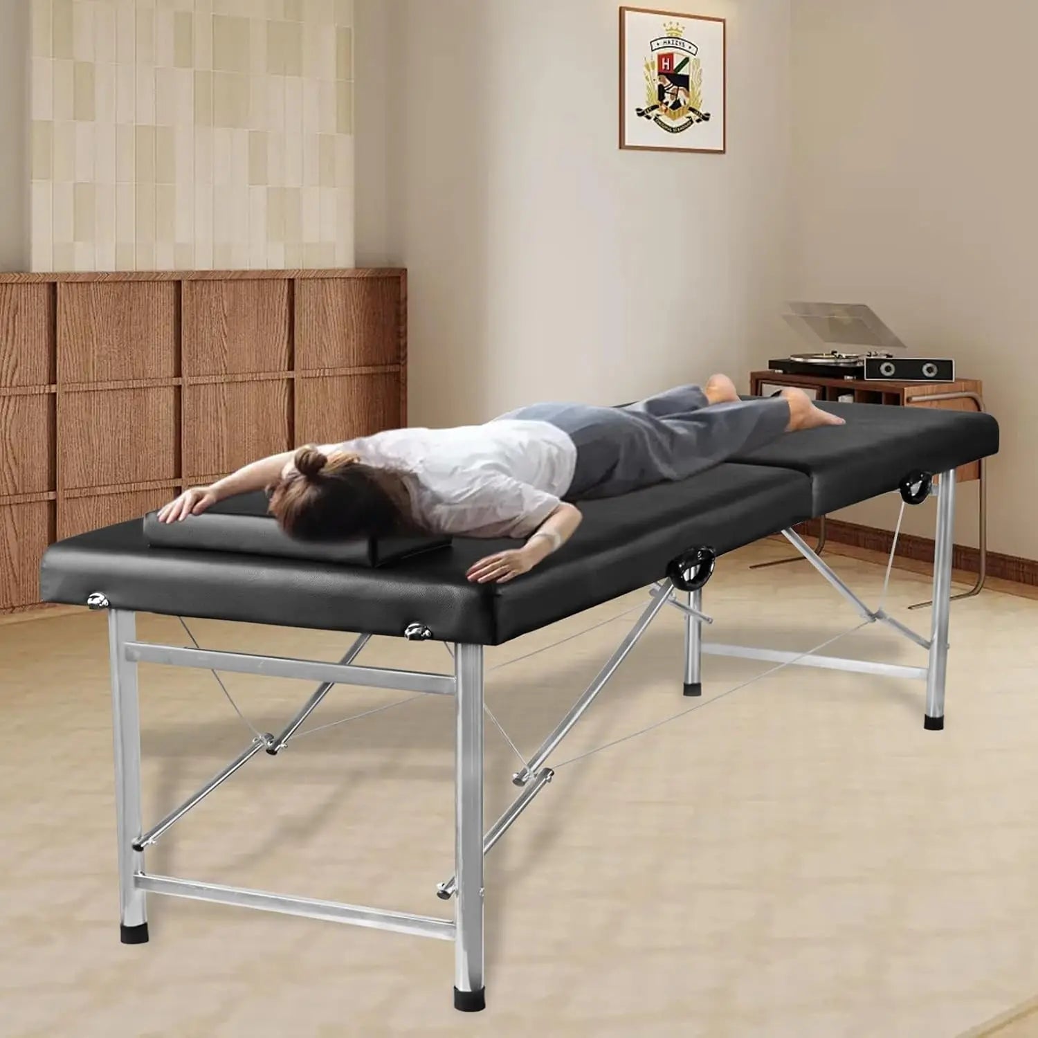 Portable Folding Massage Table – 2-Section Lightweight Salon & Spa Bed for Tattoo, Facials, Massage Therapy –, Customized