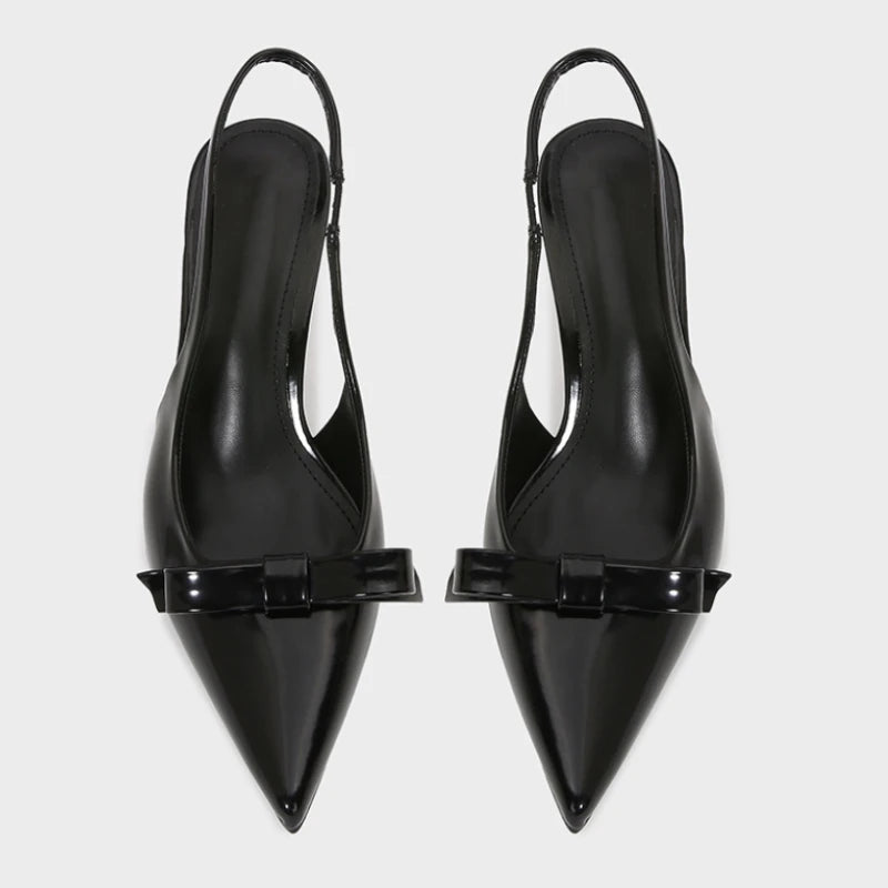 Summer High Heeled Sandals for Women Elegant Bow Decoration Fashion Party Wedding Slingback Sexy Stiletto Ladies Dress Shoes