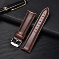 Business Genuine Leather Strap Quick Release Band Black Brown Calf Leather Men Retro Watchband 20mm 22mm