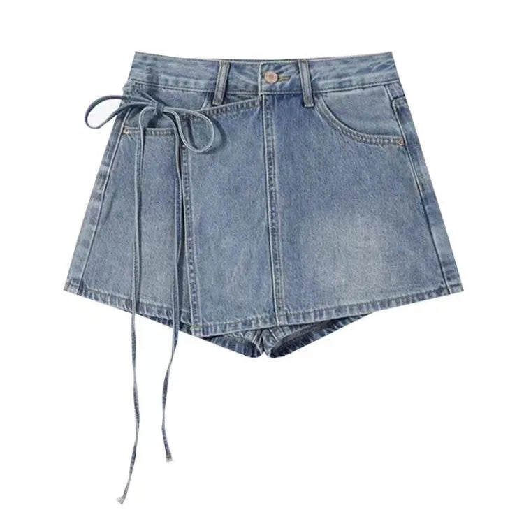 High Waist A-Line Denim Shorts Women's Summer New Style Half-length Skirt Sexy Girls Casual Comfortable Korean Version Short ...