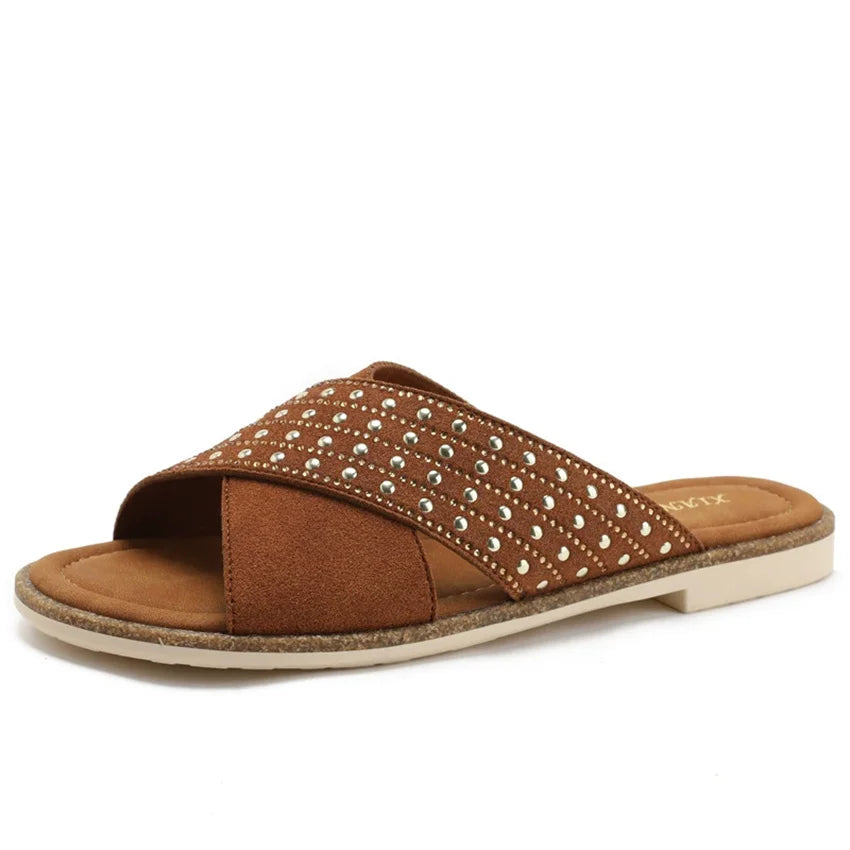 Summer Sandals Shoes for Woman Fashion Outdoor Flat Slippers Sandals Open Toe Casual Beach Slides Shoes Zapatos Para Mujer тапоч