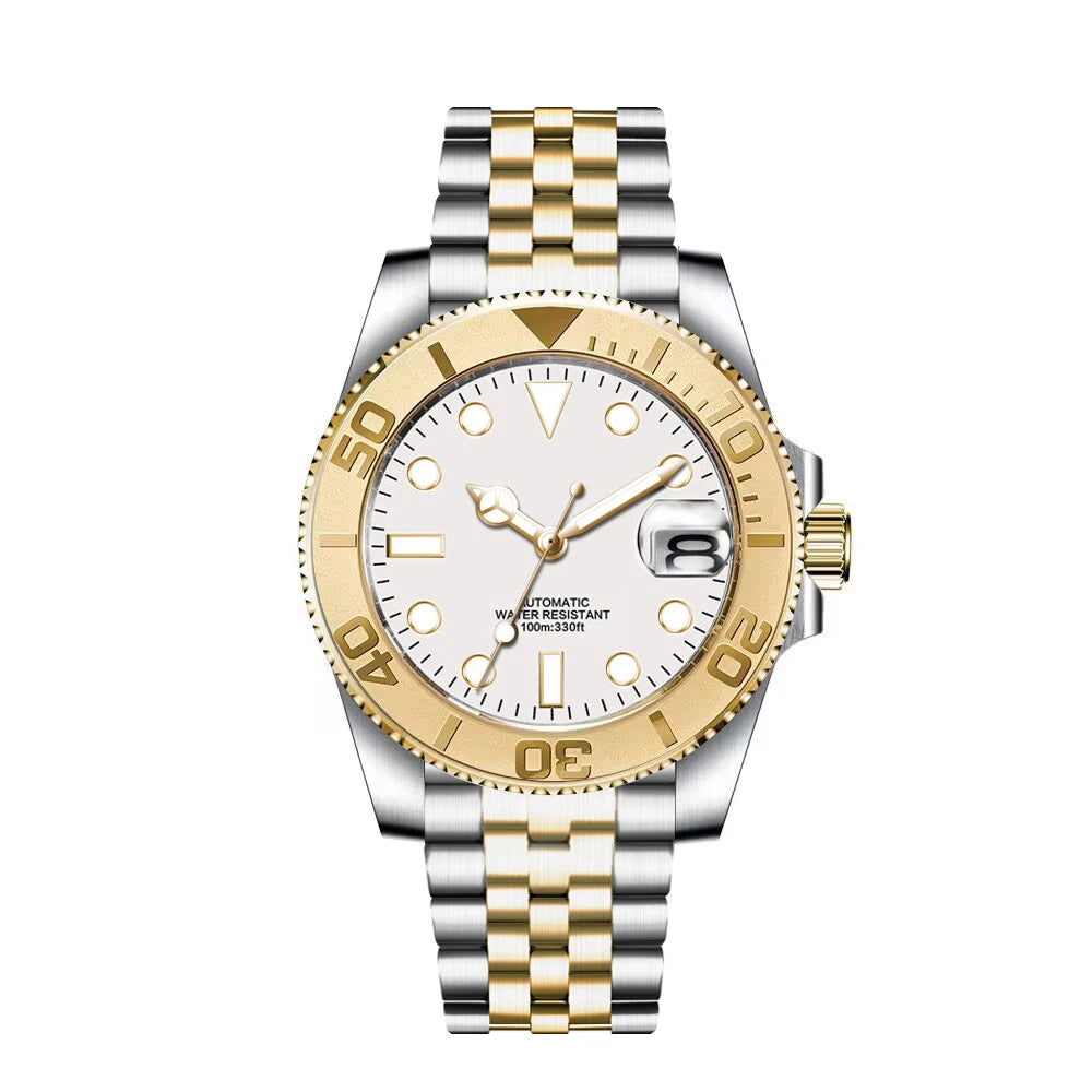 40mm Corgeut Watch Man100M Waterproof Sapphire Glass Two Tone Gold nh35 Mechanical Automatic Wristwatches for Men Reloj 40MM