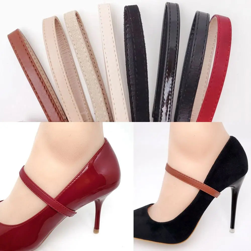 Fashion Convenient Anti-Loose Adjustable Detachable Leather Fixed Shoes Strap For Woman Shoelaces for High Heels