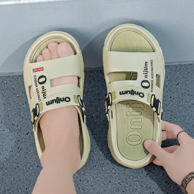Summer Sandals for Men and Women, Dual-Use Beach Shoes, Soft-Soled Anti-Odor Slippers