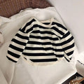 Spring Kids Striped Long Sleeves T-shirt Toddler Girl Loose Bottoming Shirt Boy Baby Casual Tops Fashion Children Cotton Tees