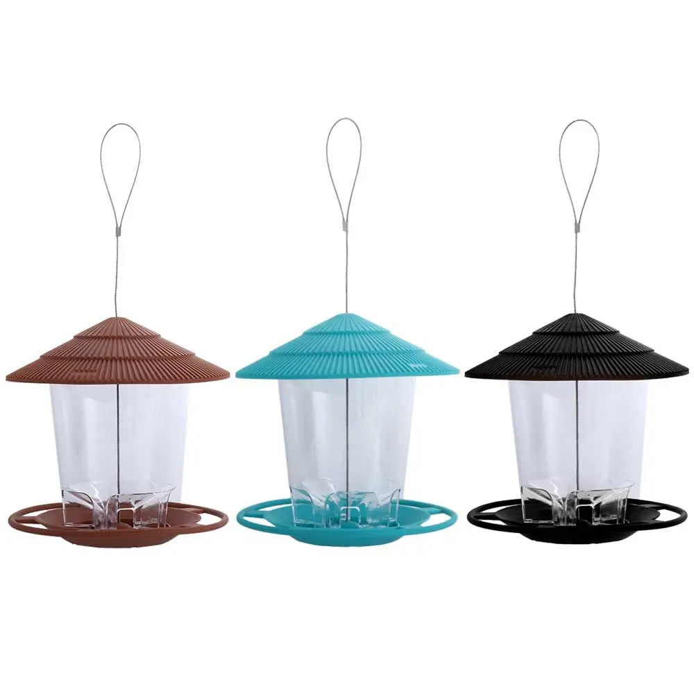 House Type Gazebo For Pet Feed Station Outdoor Flying Animal Bird Feeder Feeding Tool Food Container Bird Supplies