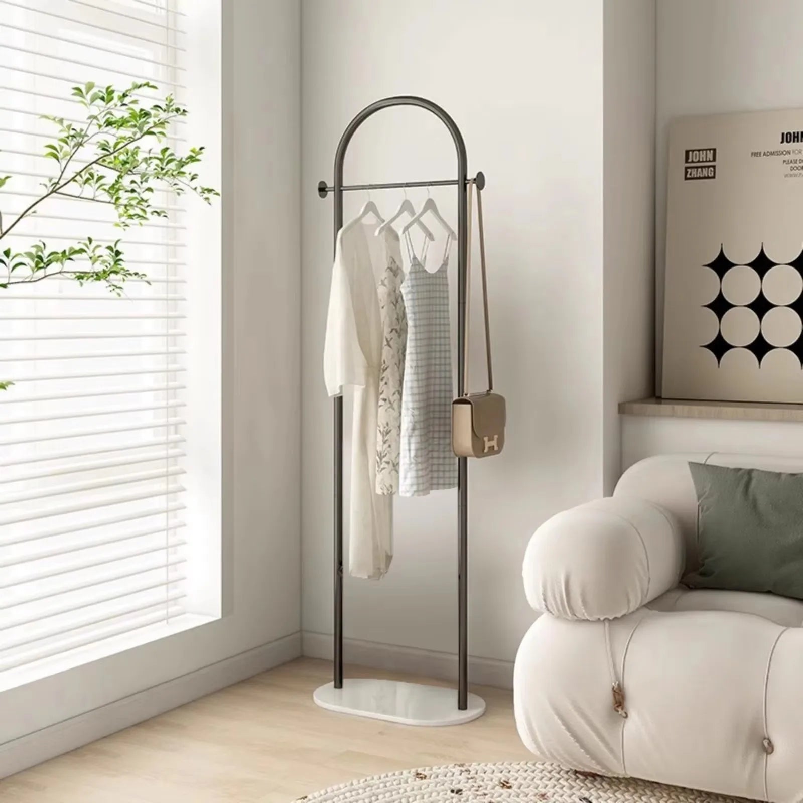 Clothes Rack Floor-Standing Bedroom Does Not Take up Space Clothes Hanger Modern Simple Home Living Room Clothes Rack Indoor Coa
