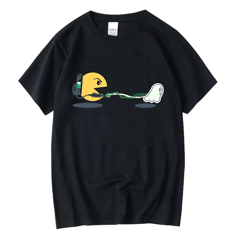 Summer Men's High-Quality T-shirt 100% Cotton Funny Design Print Loose O-neck T shirt For Men Short Sleeve Tops Tees Oversized