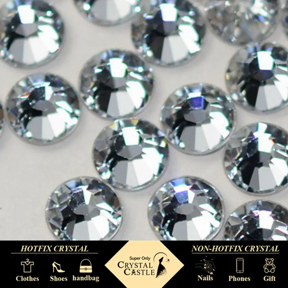 Crafts Crystal Stones 3D Nail Art Glitter Clothing Flatback Diamond Diy Dresses Gems Clear Strass Hotfix Rhinestones For Clothes