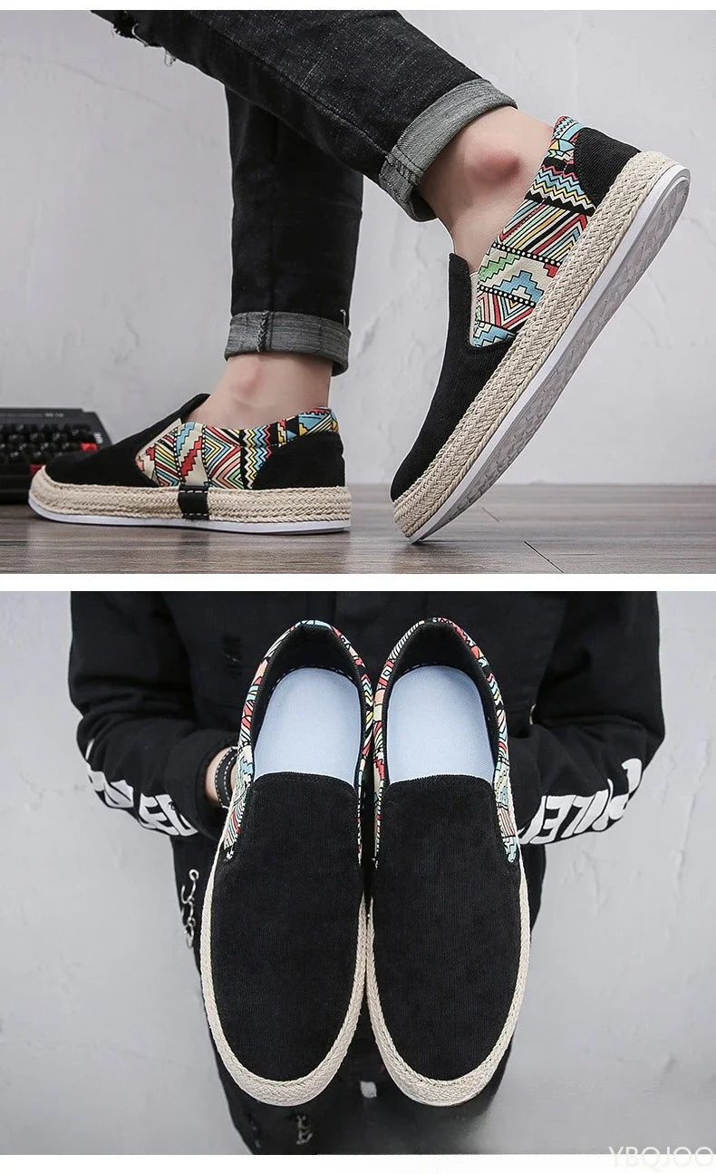 2025 New Style Summer Fashion versatile Men's Sneakers Casual comfort Canvas Flat Shoes Men Fisherman Linen Cloth Loafers Shoes