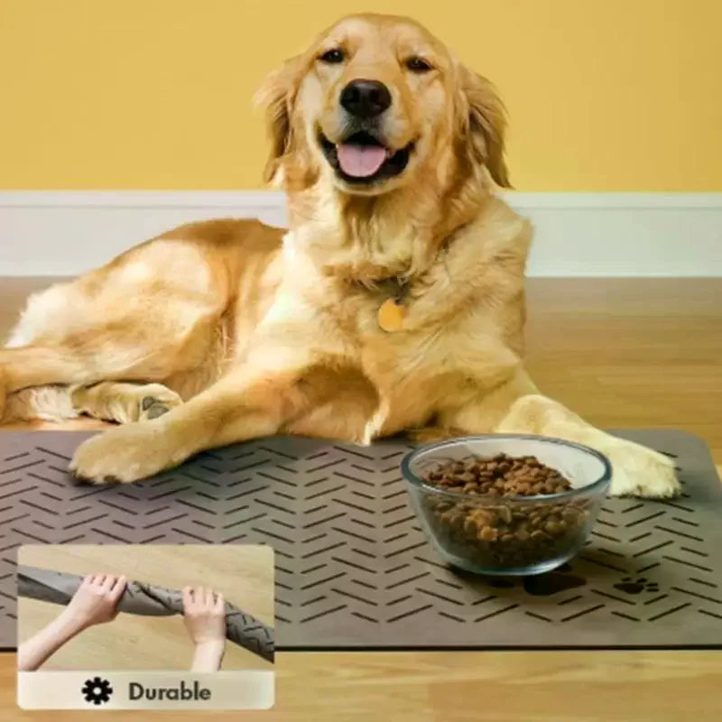 Pet Feeding Mat-Absorbent Pet Placemat For Food And Water Bowl With Waterproof Rubber Backing Quick Dry Water Mat For Dog Cat