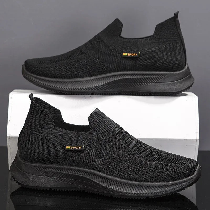 Outdoor Men's Sneakers Fashion Casual Shoes Autumn New Mesh Mens Shoes Slip on Running Shoes Lightweight Breathable Flats Tenis