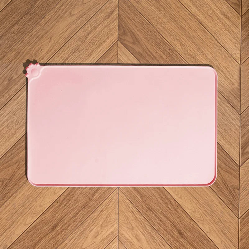 Pet Feeding Mat - Silicone Dog  Waterproof Non-Slip Spill Proof Pet Placemat Practical Home Solution for Dogs and  Cats