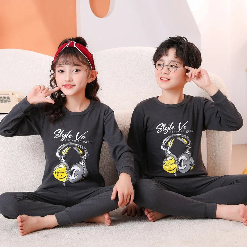 Children's Pajamas Set Cartoon Panda Kids Sleepwear Baby Boys Clothes Sleep Suit Cotton Pyjamas Infant Nightwear For Girls