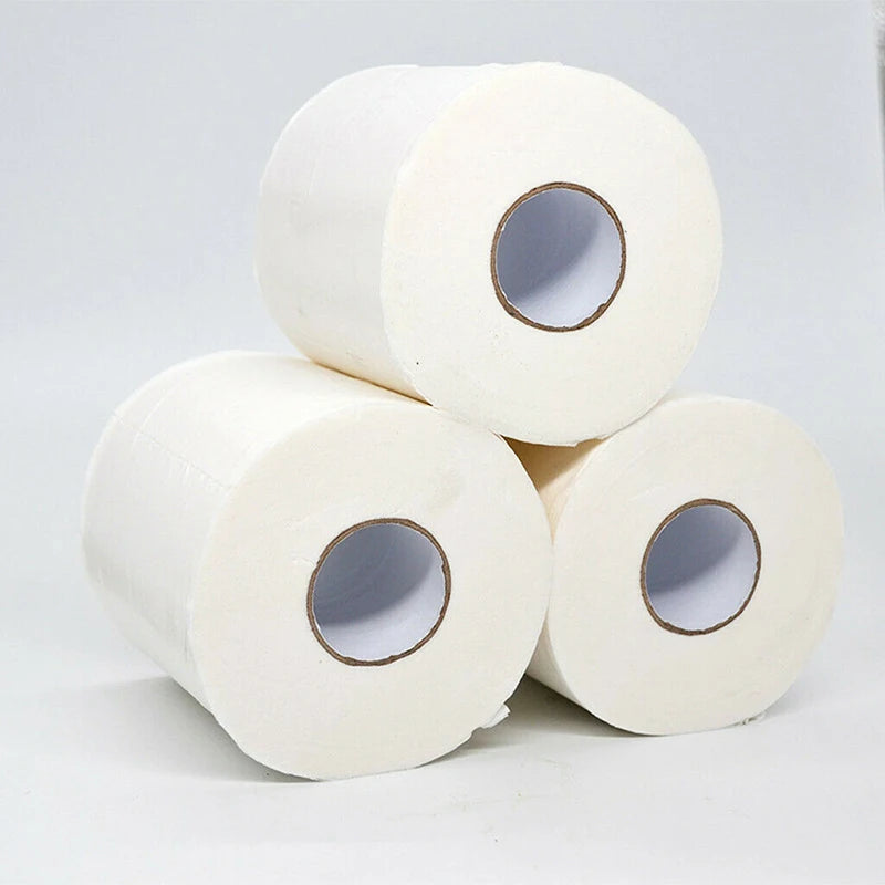 1 Roll Toilet Paper Bulk Rolls Bath Tissue Home Bathroom White Soft 4 Layer Of Thickened Core Roll Small Toilet Paper