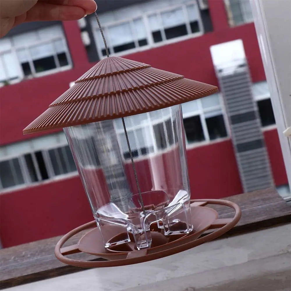 House Type Gazebo For Pet Feed Station Outdoor Flying Animal Bird Feeder Feeding Tool Food Container Bird Supplies