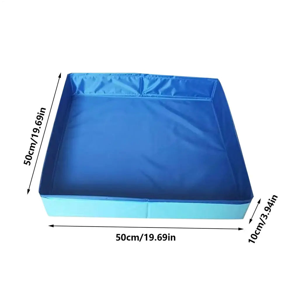 Pet Bath Pool PVC Foldable Dog Bath Tub Square-Shaped Anti-Slip bottom Save Space Pet interaction Bathing Tub for Garden Outdoor