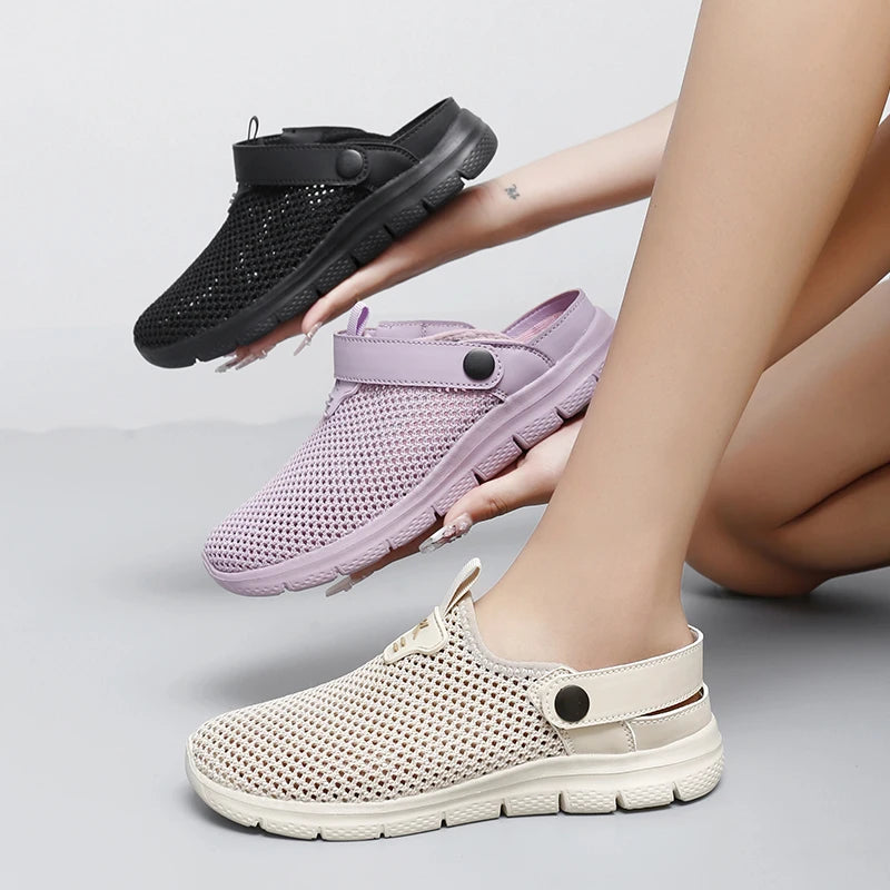 Summer Sandals for Women Breathable Beach Sandals Slippers Fashion Garden Clog Aqua Shoes Trekking Wading Shoes Plus Size 35-44