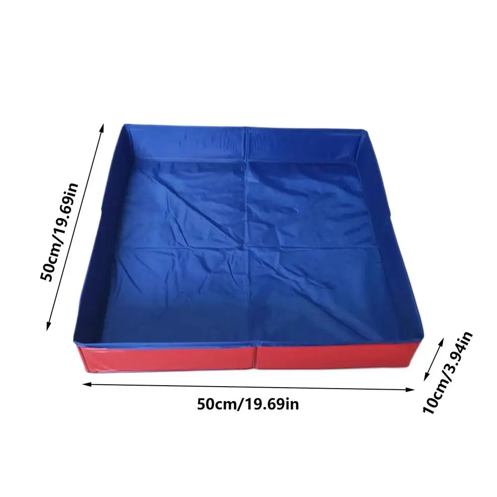 Pet Bath Pool PVC Foldable Dog Bath Tub Square-Shaped Anti-Slip bottom Save Space Pet interaction Bathing Tub for Garden Outdoor