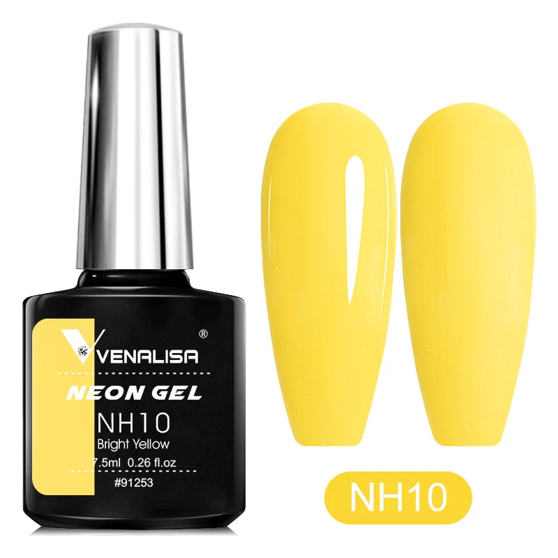 Venalisa New 7.5ml Neon Gel Nail Art Manicure Soak Off Camouflage Natural Nude Color Silicone Nail Gel Polish Lacquer Varnishes