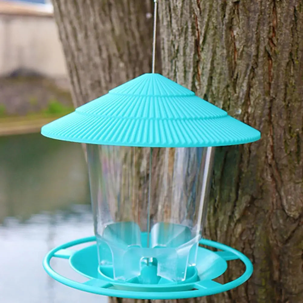 House Type Gazebo For Pet Feed Station Outdoor Flying Animal Bird Feeder Feeding Tool Food Container Bird Supplies