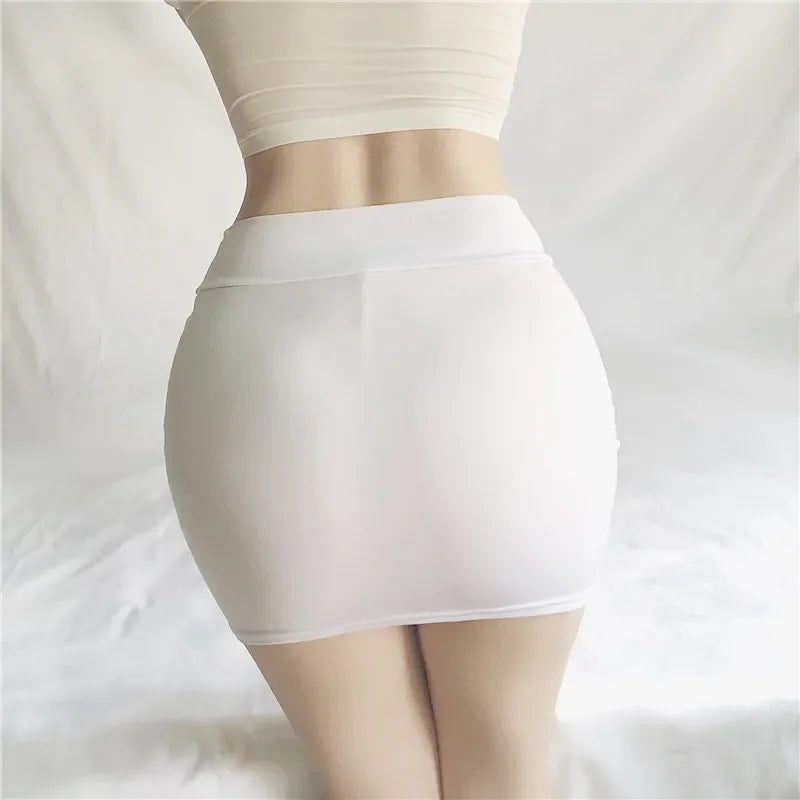 Bodycon High Waist Tight Package Wrap Hip Pencil Mini Skirts Sexy Casual Black White for Women Night Club Party Wear Short Skirt