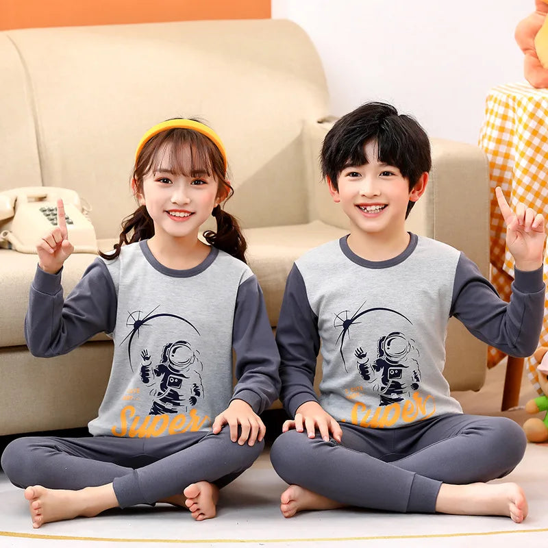 Children's Pajamas Set Cartoon Panda Kids Sleepwear Baby Boys Clothes Sleep Suit Cotton Pyjamas Infant Nightwear For Girls