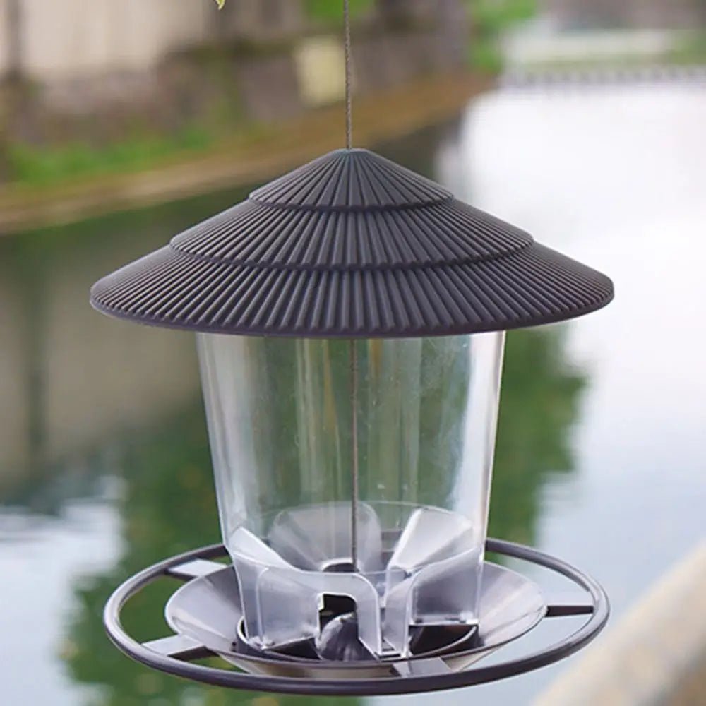 House Type Gazebo For Pet Feed Station Outdoor Flying Animal Bird Feeder Feeding Tool Food Container Bird Supplies