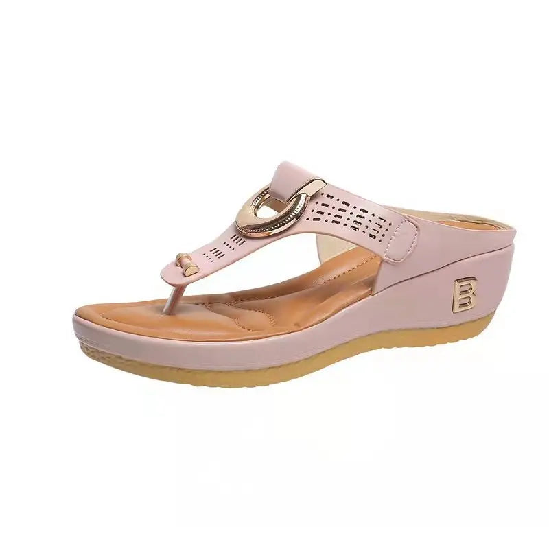 Summer Sandals Women 2026 Big Size Platform Sandals Wedges Flip Flops Shoes Comfortable Slippers Ladies Non-Slip Open Pantuflas