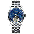 NEW Super Jinlery True Flying Tourbillon Watch for Men Milky Way Star Sapphire Dial Luxury Leather Male Mechanical Wrist Watch