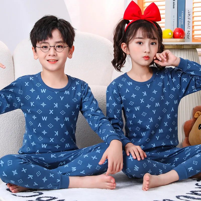 Children's Pajamas Set Cartoon Panda Kids Sleepwear Baby Boys Clothes Sleep Suit Cotton Pyjamas Infant Nightwear For Girls