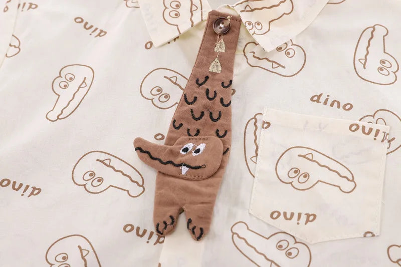 New Summer Baby Boys Clothes Children Cartoon Crocodile Tie T Shirt Shorts 2Pcs/Sets Toddler Fashion Costume Kids Tracksuits