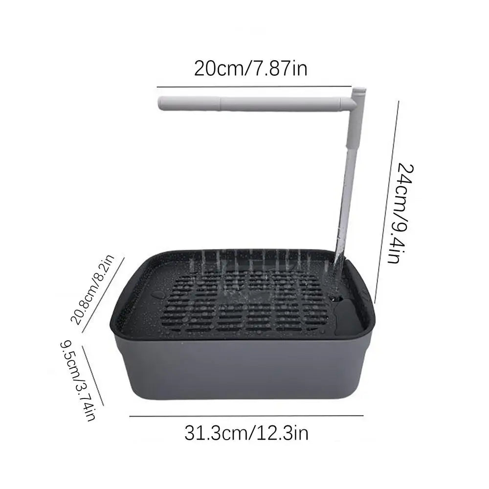 Automatic Parakeet Bird Bath Shower Parrot Shower Quiet Tub with Circulating Faucet Rechargeable Pet  Bathing Accessories