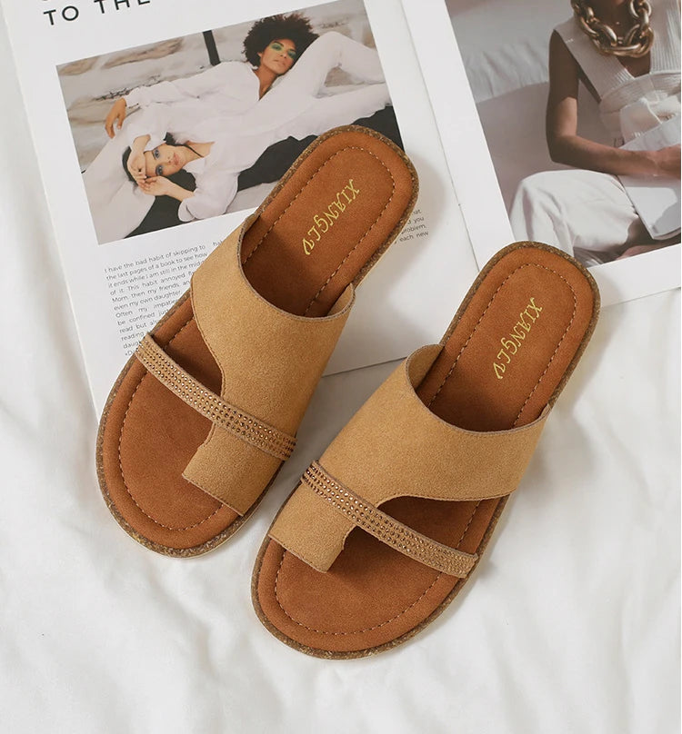 Summer Sandals Shoes for Woman Fashion Outdoor Flat Slippers Sandals Open Toe Casual Beach Slides Shoes Zapatos Para Mujer тапоч