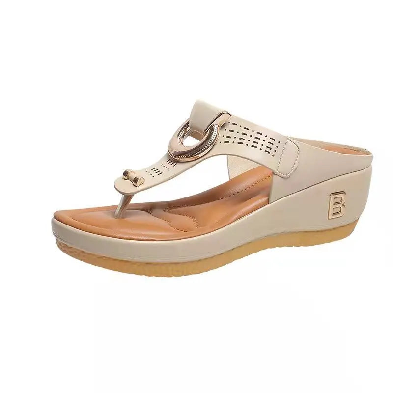 Summer Sandals Women 2026 Big Size Platform Sandals Wedges Flip Flops Shoes Comfortable Slippers Ladies Non-Slip Open Pantuflas