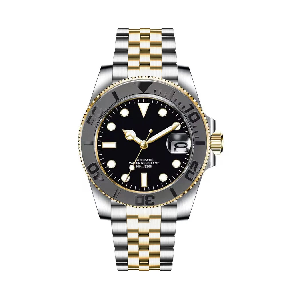 40mm Corgeut Watch Man100M Waterproof Sapphire Glass Two Tone Gold nh35 Mechanical Automatic Wristwatches for Men Reloj 40MM