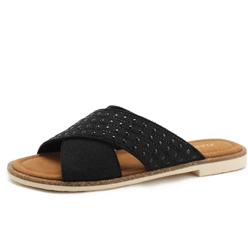 Summer Sandals Shoes for Woman Fashion Outdoor Flat Slippers Sandals Open Toe Casual Beach Slides Shoes Zapatos Para Mujer тапоч
