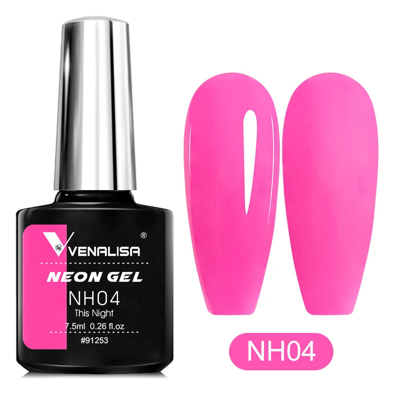 Venalisa New 7.5ml Neon Gel Nail Art Manicure Soak Off Camouflage Natural Nude Color Silicone Nail Gel Polish Lacquer Varnishes
