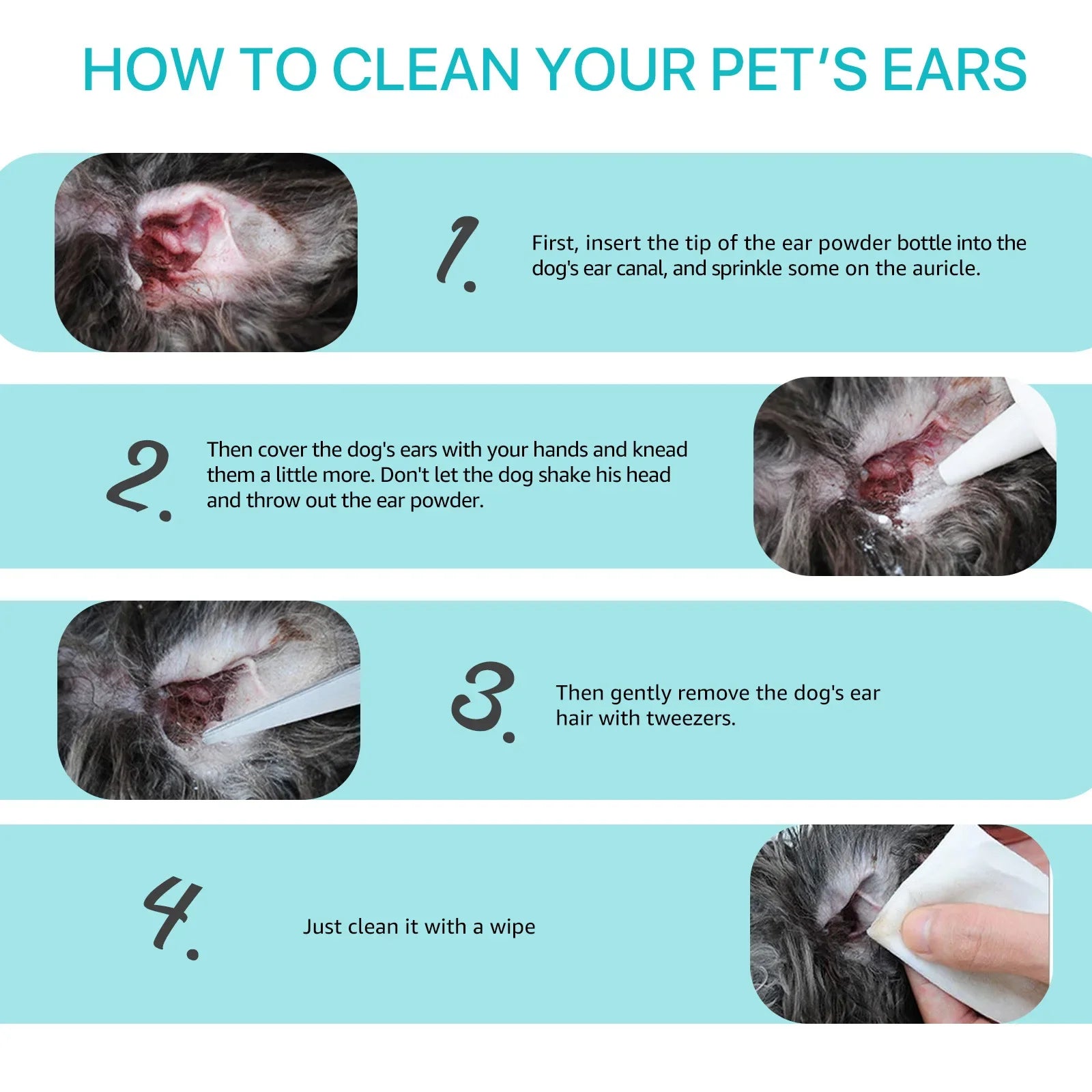 Pet Hair Remover Powder Deshedding Tool For Dogs Cats Effective Fur Clean Grooming Supplies Hot Sale Premium Quality Easy to Use