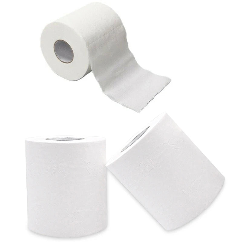 1 Roll Toilet Paper Bulk Rolls Bath Tissue Home Bathroom White Soft 4 Layer Of Thickened Core Roll Small Toilet Paper