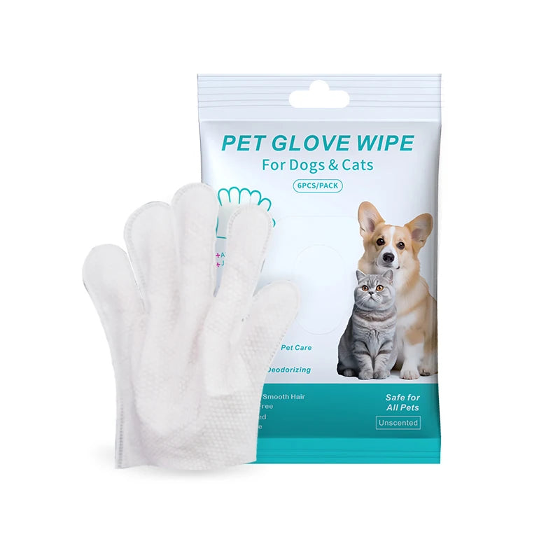 Pet Wash-Free Gloves Cat Bath Deodorant Wipes Disposable Cleaning Dry Cleaning Dog Wipes Gentle And Convenient Gloves