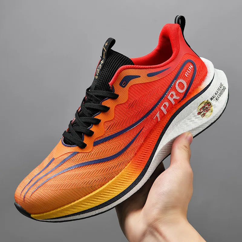 Running Shoes Men High Quality Full Palm Carbon Plate Cushion Professional Training Shoes Lightweight Wear-Resistant Sneakers